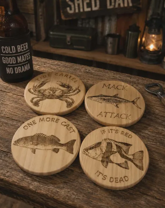 Hooked Fish Coasters