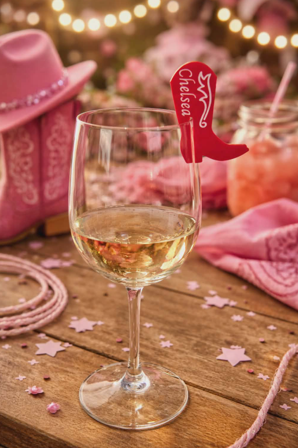 Cowgirl Boot Drink Tags