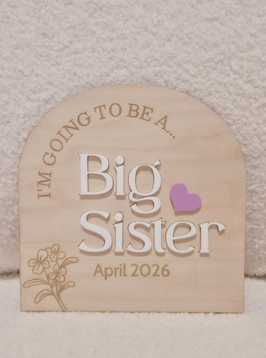 Big Sibling Announcement Plaque