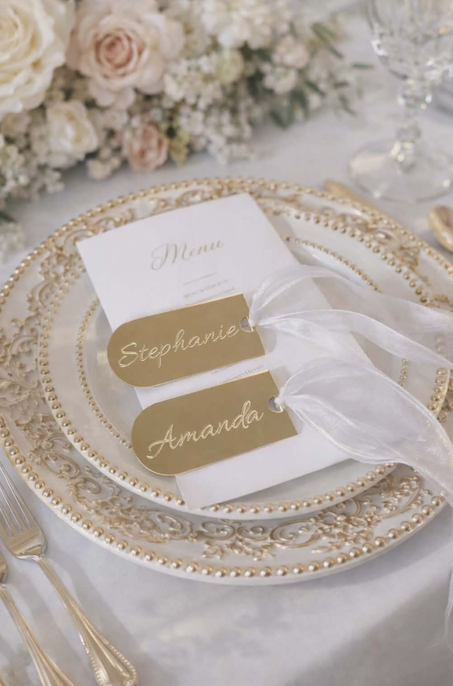 Personalised Mirror Acrylic Name Tags